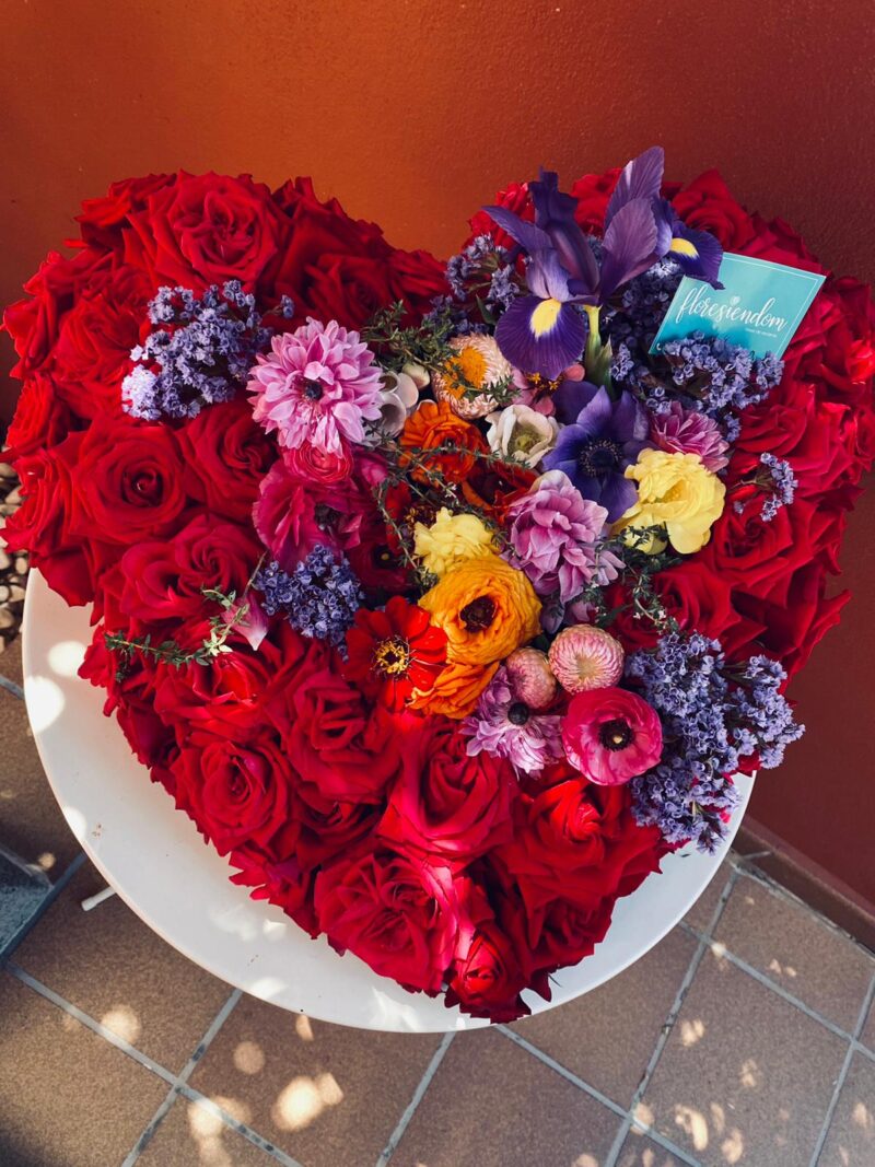 corazones - flores - floresiendom