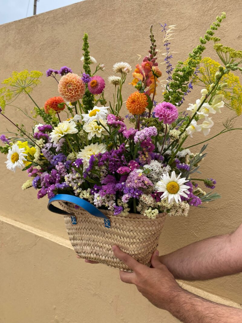 cesta de flores - floreciendom