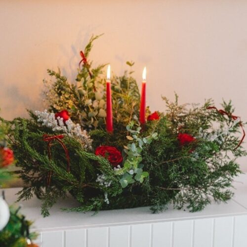 Floresiendom - Centro de mesa navideño mediano